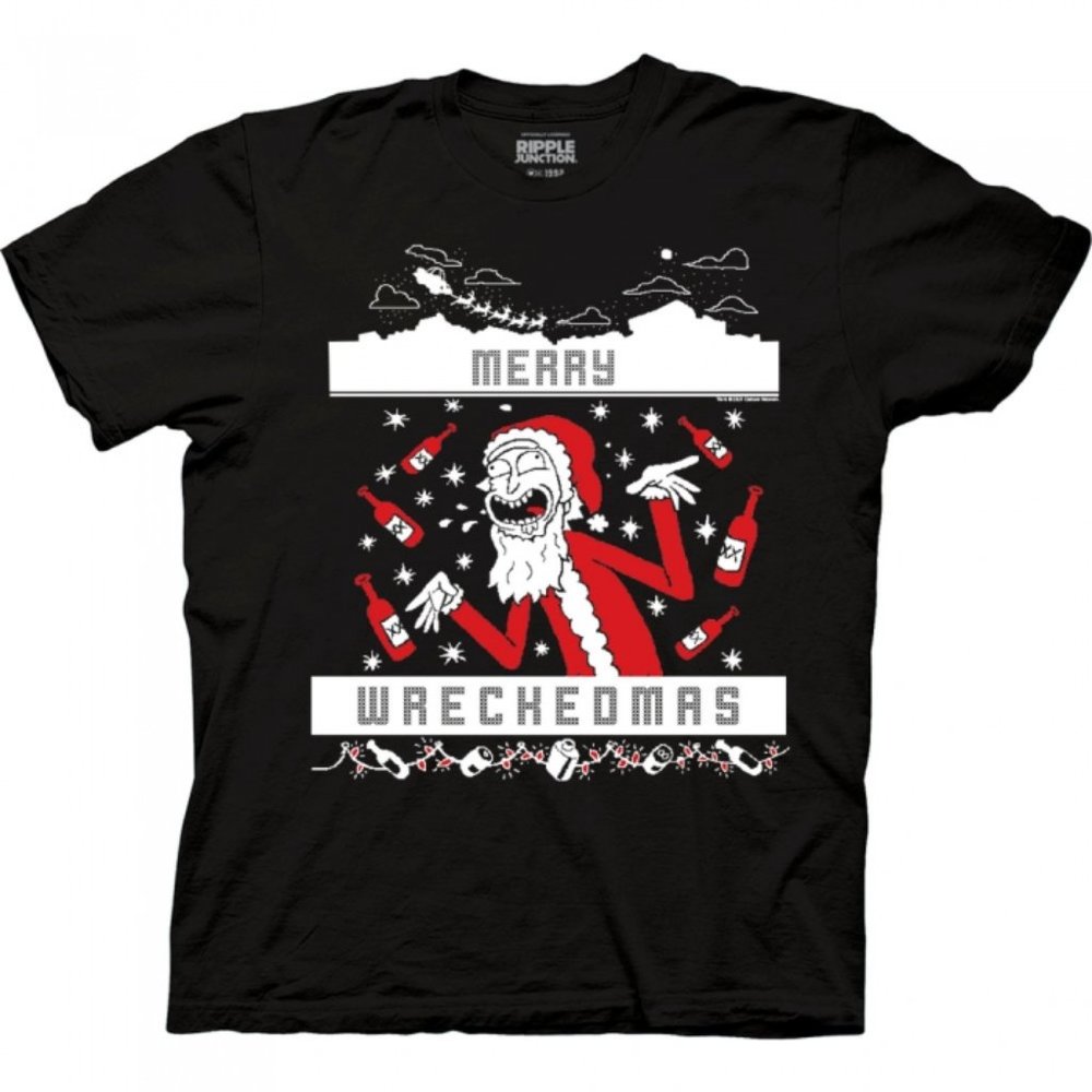 RICK AND MORTY ADULT UNISEX MERRY RIGGITY CREW
